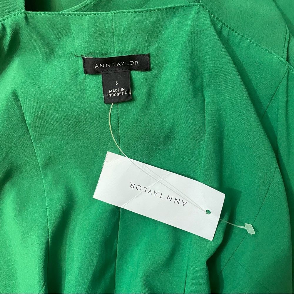 Ann Taylor Emerald Green Criss Cross Back Dress Size 6 NWT - Picture 7 of 7